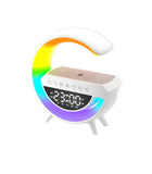 LAMPARA Y RELOJ DESPERTADOR CON CARGA INALAMBRICA PARA CELULAR Y AIRPODS