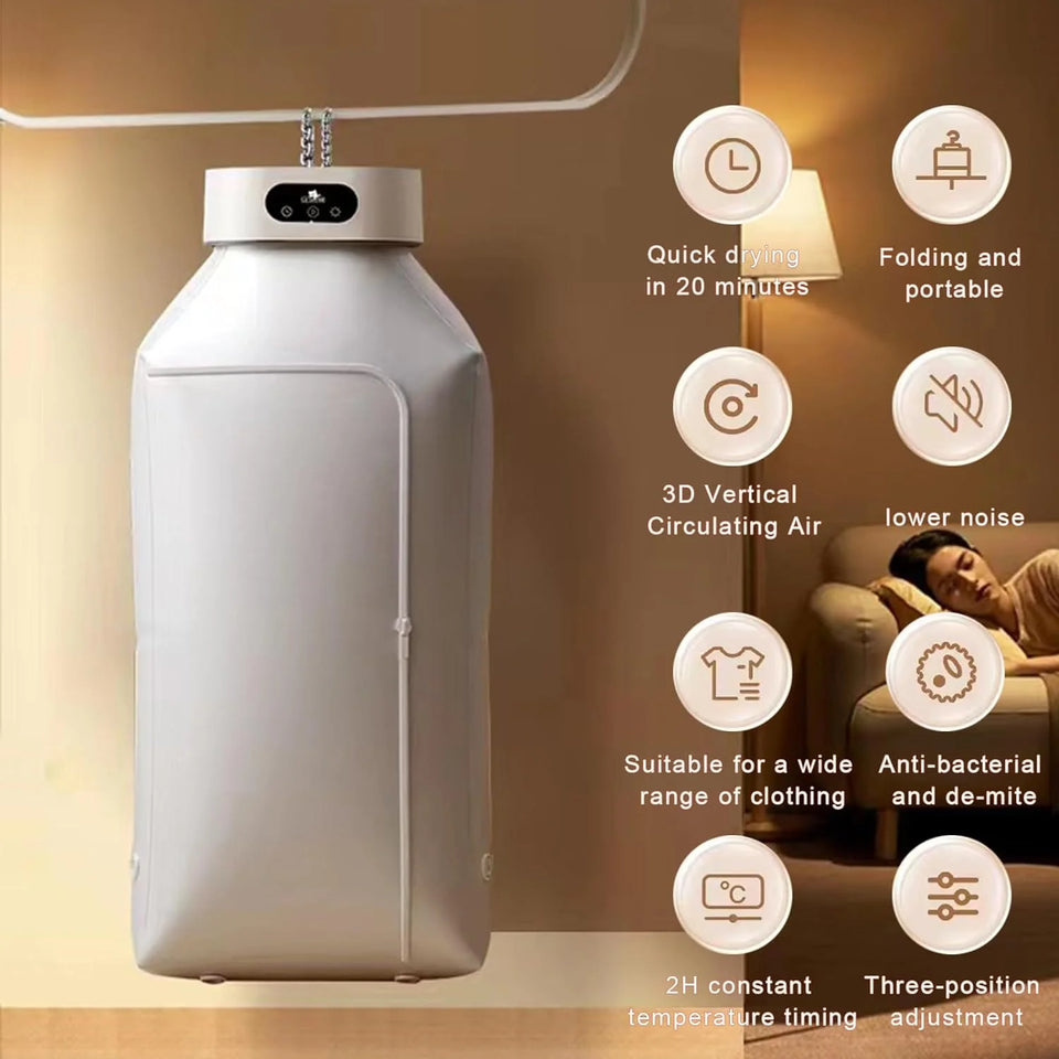 SECADOR DE ROPA ELECTRICO PORTATIL